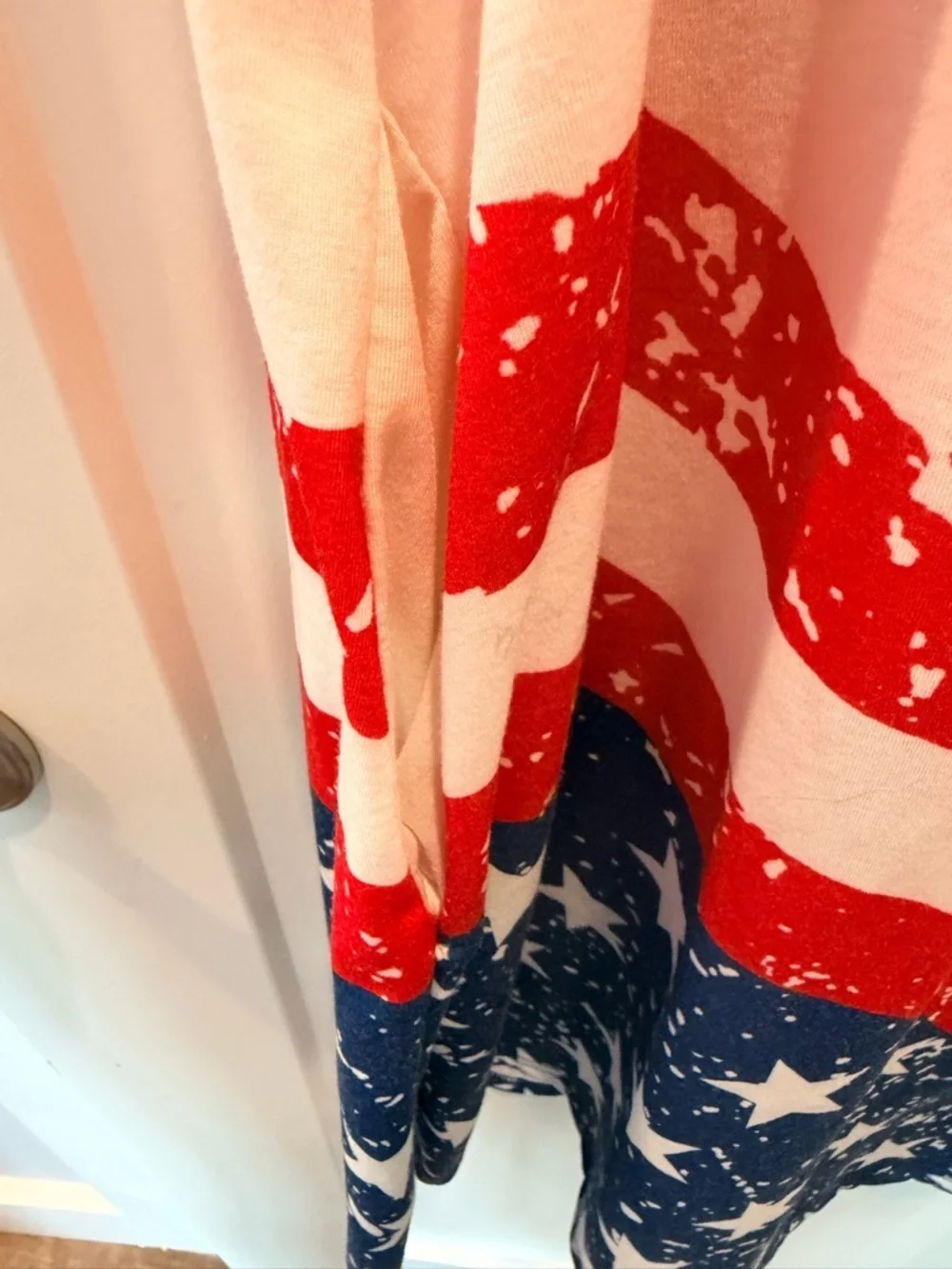 American Flag Dress Large Patriotic Tank Dress Red White Blue USA Summer